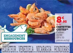 Hyper U Crevettes cuites offre