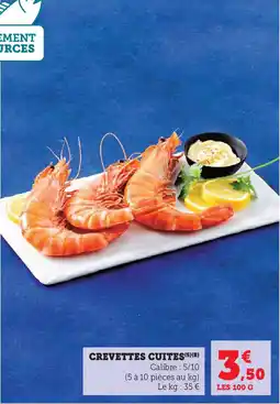 Hyper U Crevettes cuites offre