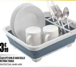 Égouttoir à vaisselle rétractable