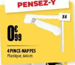L'incroyable 4 pince-nappes offre