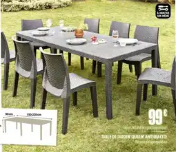 L'incroyable Table de jardin queen anthracite offre