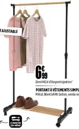 L'incroyable Portant à vetements simple offre