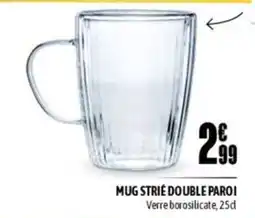 L'incroyable Mug strié double paroi offre