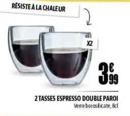 L'incroyable 2 tasses espresso double paroi offre