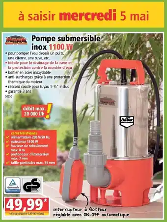 Norma Pompe submersible inox offre
