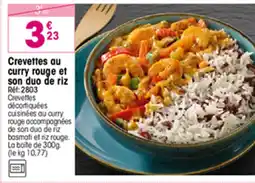 Croque Gel Crevettes au curry rouge et son duo de riz offre