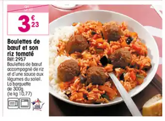 Croque Gel Boulettes de bœuf et son riz tomaté offre