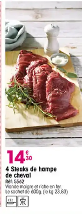 Croque Gel 4 Steaks de hampe de cheval offre