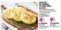 Croque Gel Galettes de pommes de terre anna offre