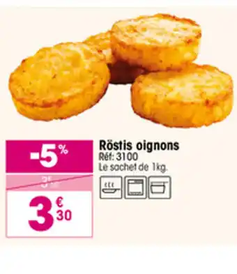 Croque Gel Röstis oignons offre