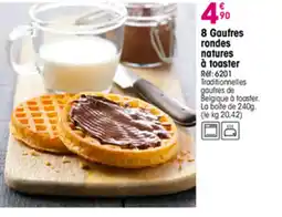 Croque Gel 8 Gaufres rondes natures à toaster offre