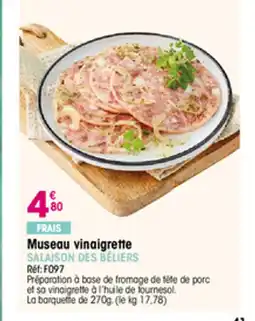 Croque Gel Museau vinaigrette offre