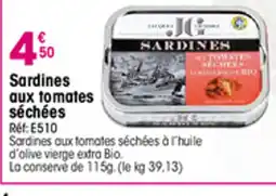 Croque Gel Sardines aux tomates séchées à l'huile offre