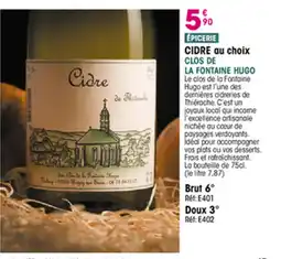 Croque Gel Cidre au choix offre