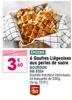 Croque Gel 6 Gaufres Liégeoises aux perles de sucre offre
