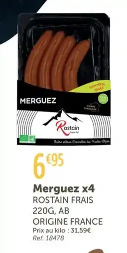 L'Eau Vive ROSTAIN FRAIS Merguez offre
