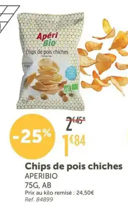 L'Eau Vive APERIBIO Chips de pois chiches offre