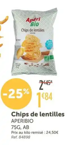 L'Eau Vive APERIBIO Chips de lentilles offre