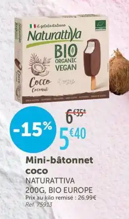 L'Eau Vive NATURATTIVA Mini-bâtonnet coco offre