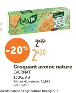 L'Eau Vive EVERNAT Croquant avoine nature offre