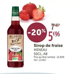L'Eau Vive MENEAU Sirop de fraise offre