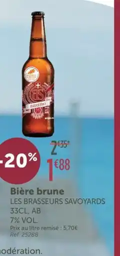 L'Eau Vive LES BRASSEURS SAVOYARDS Bière brune offre