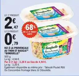 E.Leclerc Express BONDUELLE Riz à la provençale au thon et basilic offre