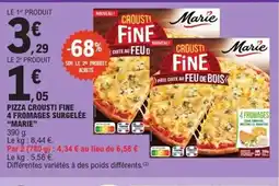 E.Leclerc Express MARIE Pizza crousti fine 4 fromages surgelée offre