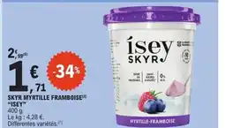 E.Leclerc Express ISEY Skyr myrtille framboise offre