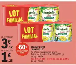 E.Leclerc Express BONDUELLE Légumes secs offre