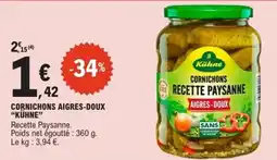 E.Leclerc Express KÜHNE Cornichons aigres doux offre