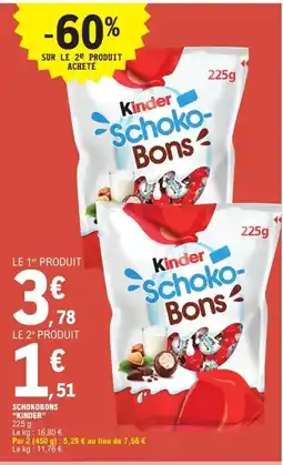 E.Leclerc Express KINDER Schokobons offre