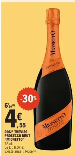 E.Leclerc Express MIONETTO Doc treviso prosecco brut offre