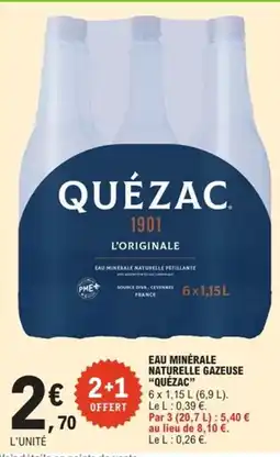 E.Leclerc Express QUÉZAC Eau minérale naturelle gazeuse offre