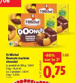 Lidl ST MICHEL Doonuts marbrés chocolat offre