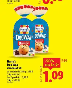 Lidl HARRY'S Doo Wap chocolat x8 offre