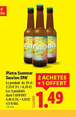 Lidl PIETRA summer Session IPA offre