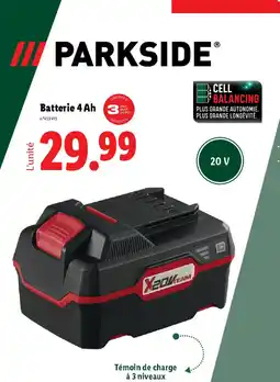 Lidl PARKSIDE Batterie 4 Ah offre