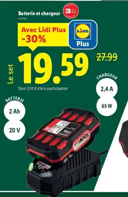Lidl Batterie et chargeur offre