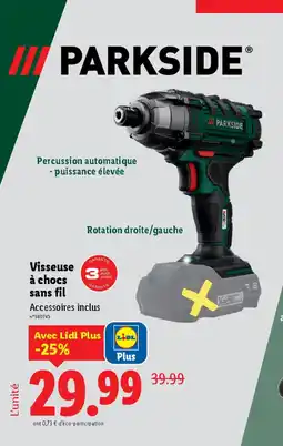 Lidl PARKSIDE Visseuse à chocs sans fil offre