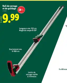 Lidl Rail de serrage et de guidage offre