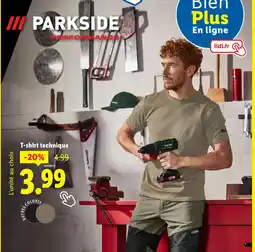 Lidl PARKSIDE T-shirt technique offre