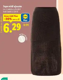 Lidl Jupe midi ajourée offre