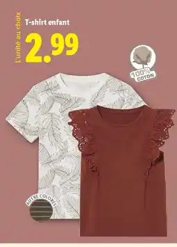 Lidl T-shirt enfant offre