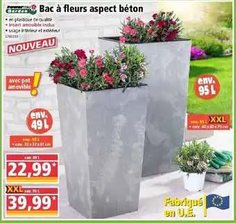 Norma Bac à fleurs aspect béton offre