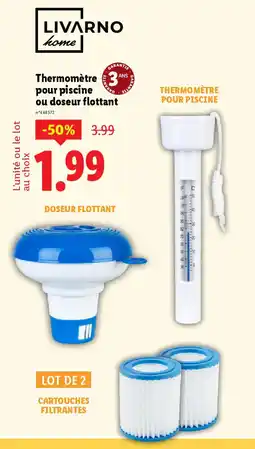Lidl LIVARNO Thermomètre pour piscine ou doseur flottant offre