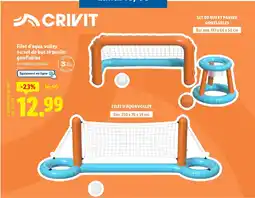 Lidl CRIVIT Filet d'aqua volley ou set de but et panier gonflables offre