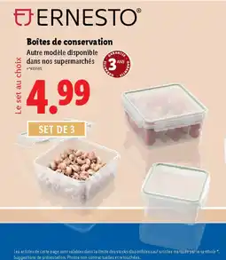 Lidl ERNESTO Boîtes de conservation offre
