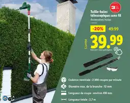 Lidl Taille-haies télescopique sans fil offre
