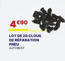 Carter-Cash Lot de 20 clous de réparation pneu offre